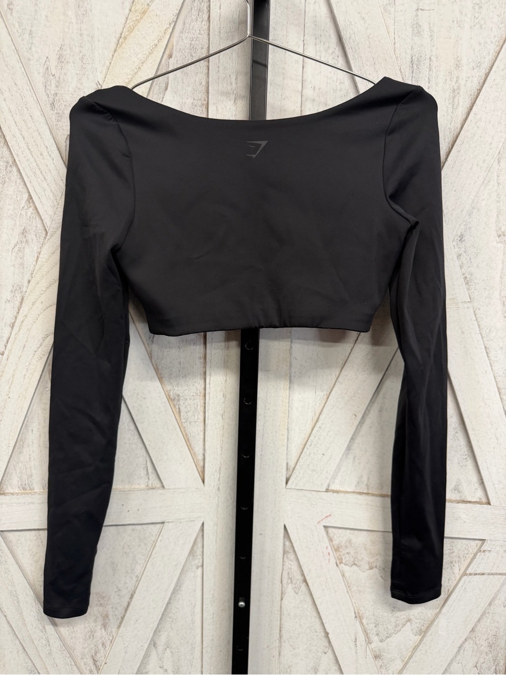 Gymshark Black Long Sleeve Zip Crop Top - Picture 5 of 7